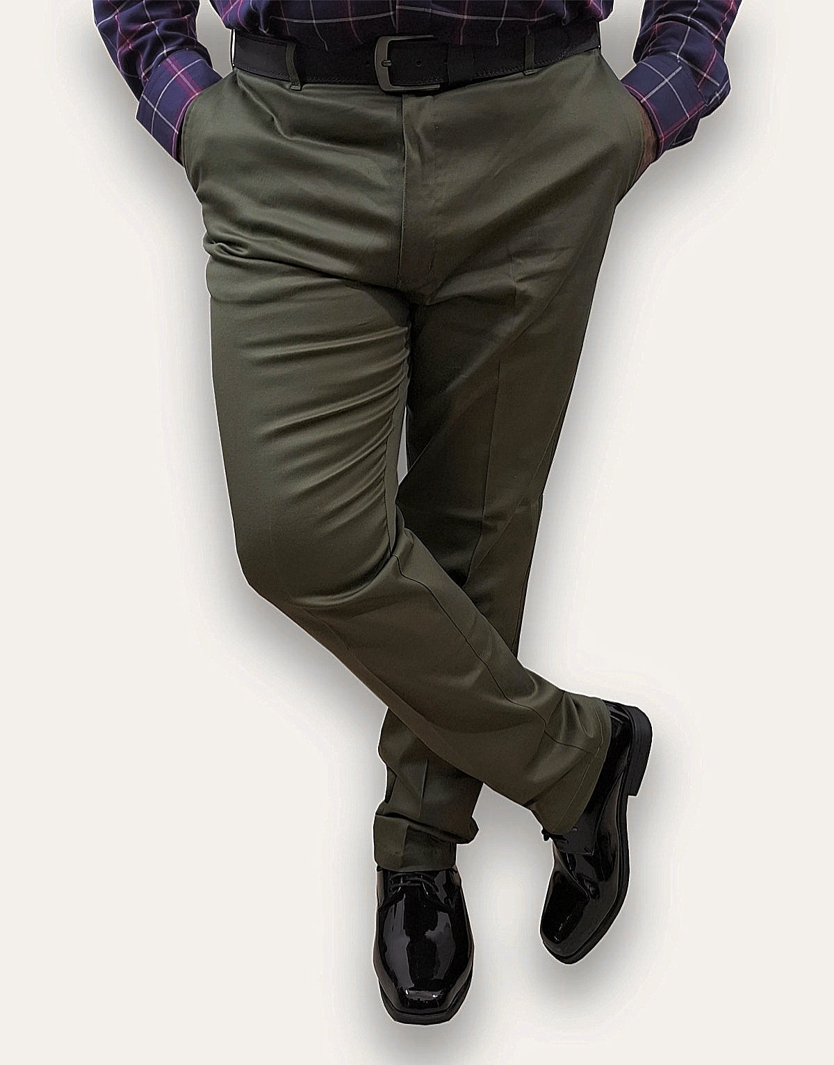 Soft Stretchable Olive Green Cotton Pant