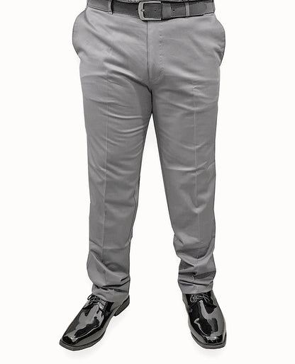 Soft Stretchable Steel Grey Cotton Pant