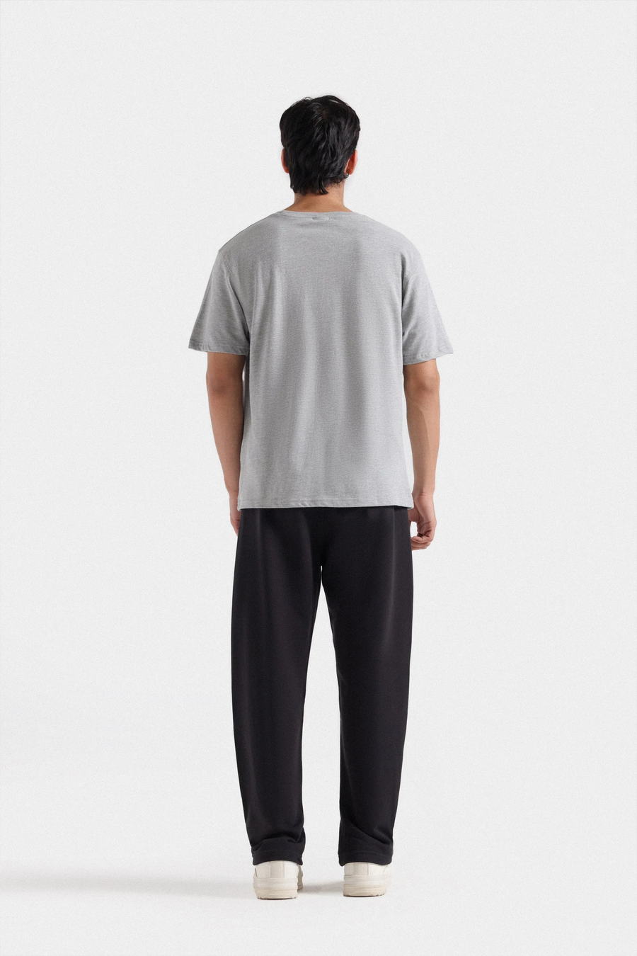 Heather grey  Jersey round neck T-shirt
