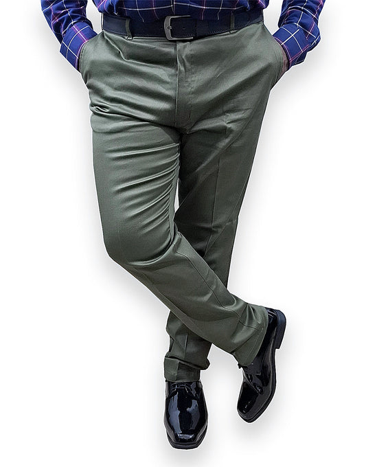 Soft Stretchable Olive Green Cotton jeans