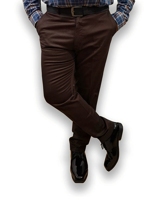 Soft Stretchable Chocolate Brown  Cotton jeans