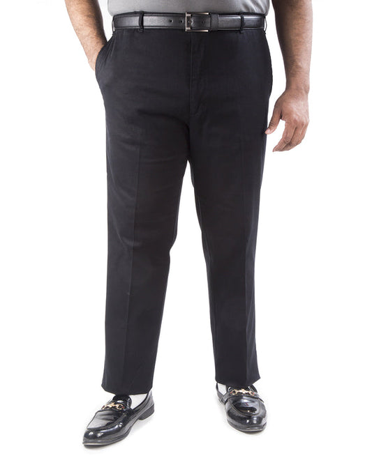 Soft Stretchable Jet Black Cotton Pant