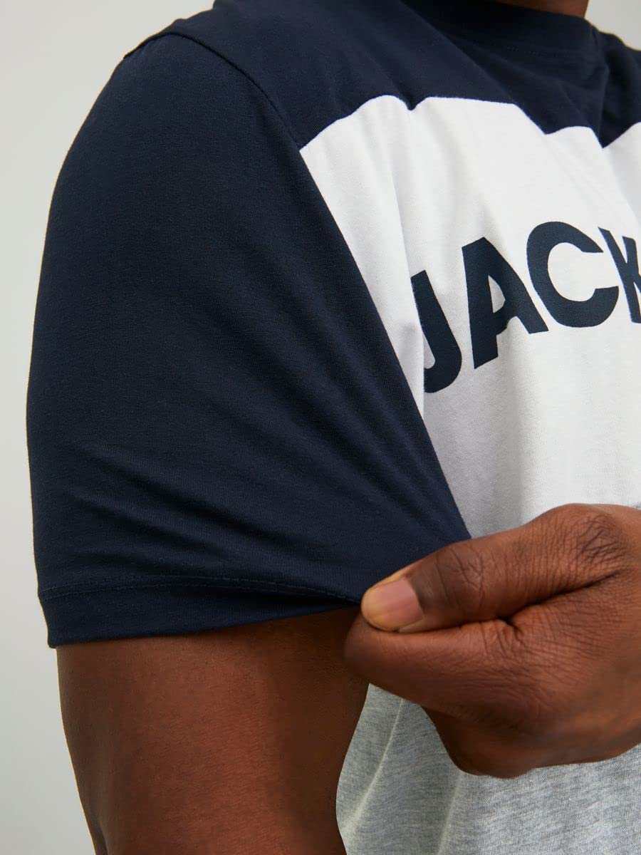 Pack of 4 JACK & JONES | 100% ORIGINAL T-SHIRT | PANEL STYLE