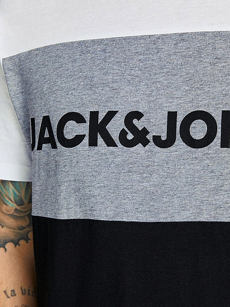 Pack of 4 JACK & JONES | 100% ORIGINAL T-SHIRT | PANEL STYLE