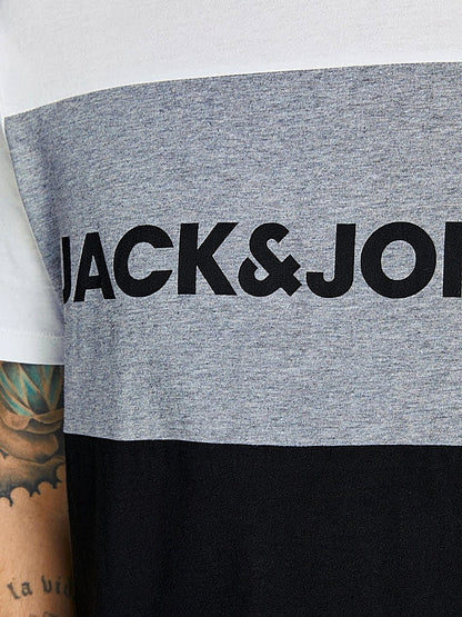 Pack of 4 JACK & JONES | 100% ORIGINAL T-SHIRT | PANEL STYLE