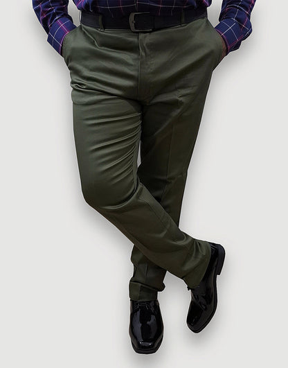 Soft Stretchable Dark Green Cotton Pant