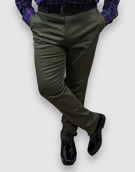 Soft Stretchable Dark Green Cotton Pant