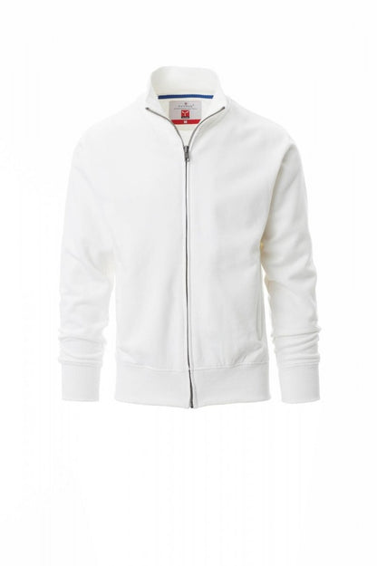 White Payper Mock Ful Zip