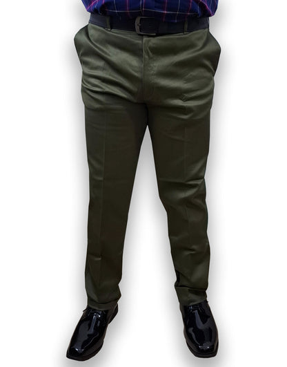 Soft Stretchable Dark Olive Green Cotton jeans