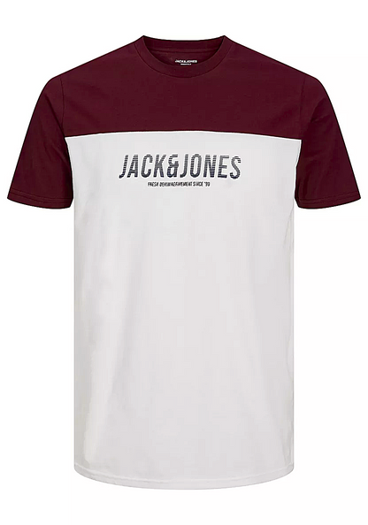 Pack of 4 JACK & JONES | 100% ORIGINAL T-SHIRT | PANEL STYLE