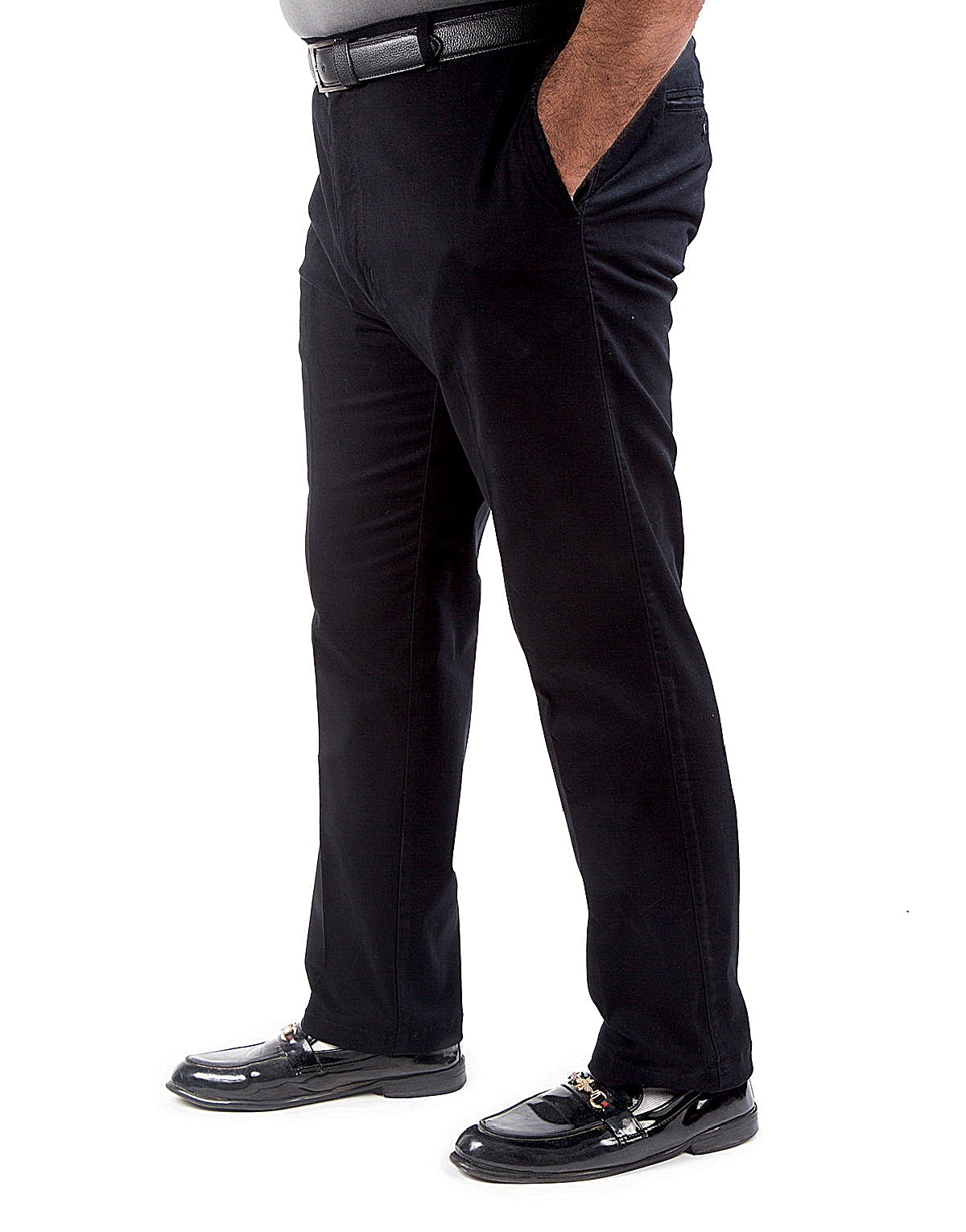 Soft Stretchable Jet Black Cotton Pant