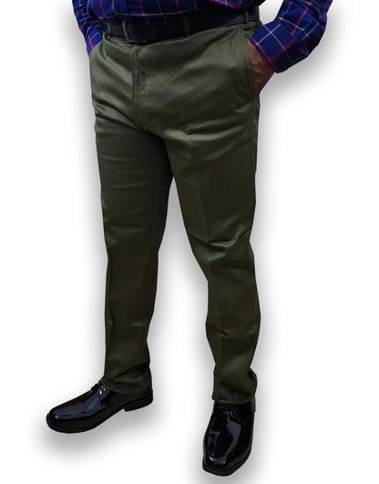 Soft Stretchable Dark Olive Green Cotton jeans
