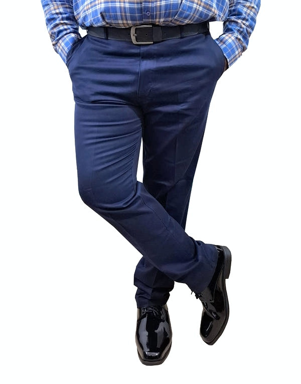 Soft Stretchable Navy Blue Cotton Pant