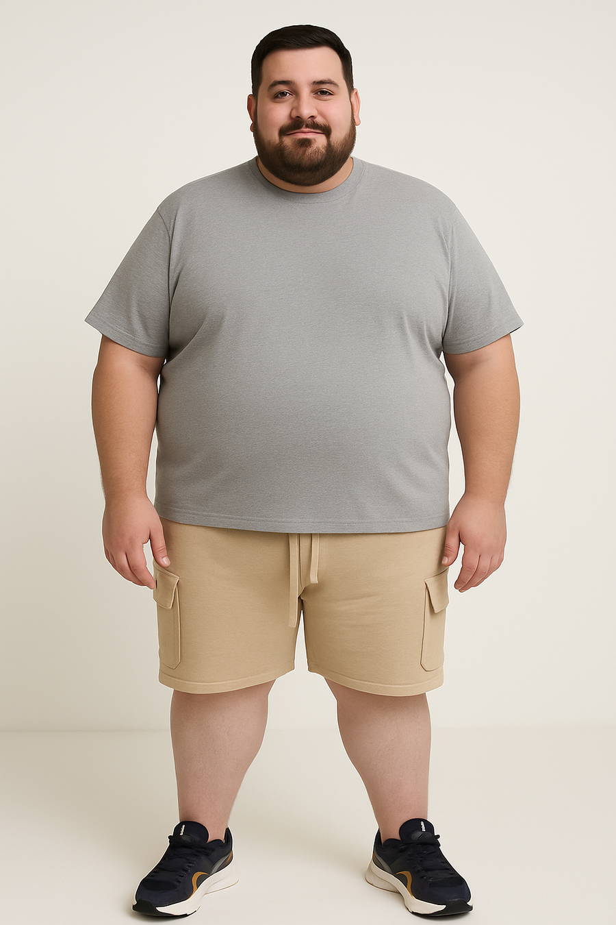 Heather grey  Jersey round neck T-shirt