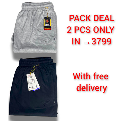 Pack of 2 Jersey Trousers slim fit design