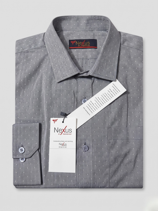 Smoke Grey Arrow Pattern Shirt